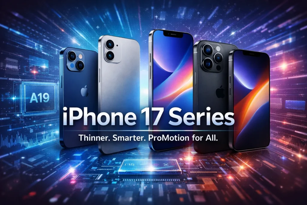 iPhone 17 series smartphones including iPhone 17, iPhone Air, iPhone 17 Pro and iPhone 17 Pro Max