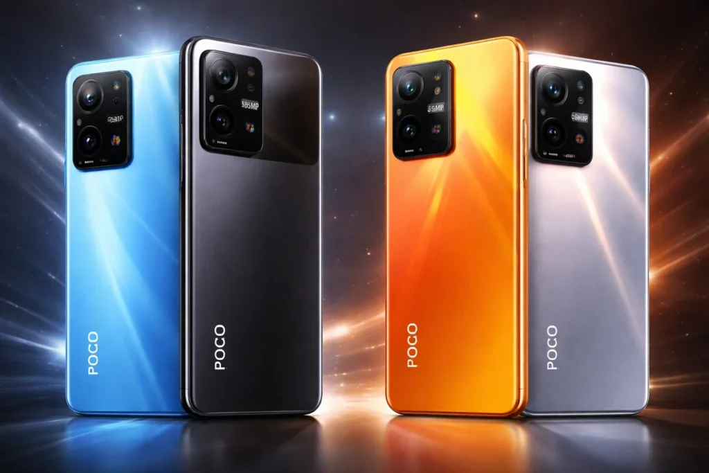 Poco X8 Pro vs Poco X7 Pro comparison showing design and camera differences