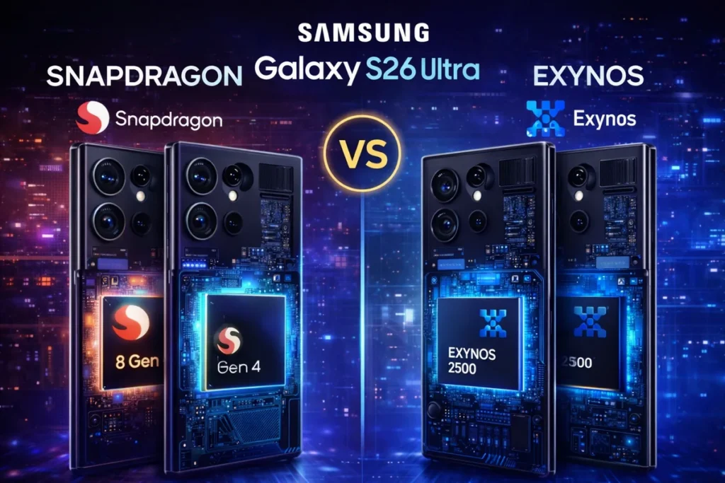 Samsung Galaxy S26 Ultra Snapdragon or Exynos in India buyer comparison